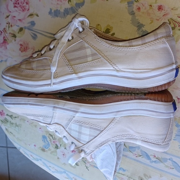 Keds Womens Tan Plaid Canvas Casual Comfort Sports Sneakers Shoes Size US 7 - Picture 5 of 8